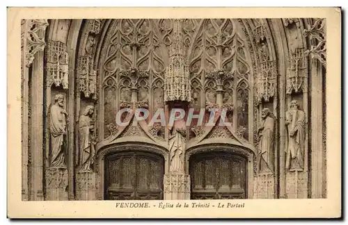 Cartes postales Vendome Eglise de la Trinite Le Portail