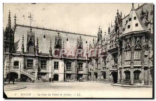 Ansichtskarte AK Rouen La Cour du Palais de Justice