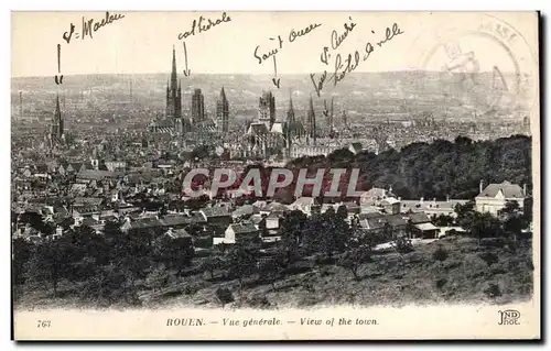 Cartes postales Rouen Vue Generale