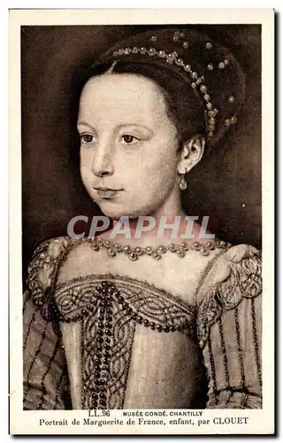 Ansichtskarte AK Musee Conde Chantilly Portrait de Marguerite de France Enfant Par Clouet