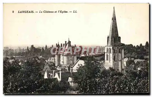 Cartes postales Langeais Le Chateau et l&#39Eglise