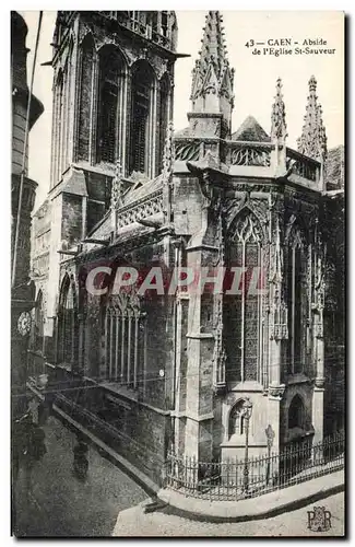 Ansichtskarte AK Caen Abside De L&#39Eglise St Sauveur