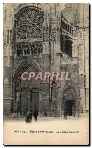 Ansichtskarte AK Dieppe Eglise Saint Jacques Le Portail Principal