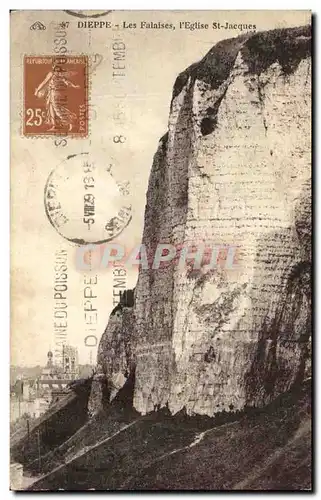 Cartes postales Dieppe Les Falaises L&#39Eglise St Jacques