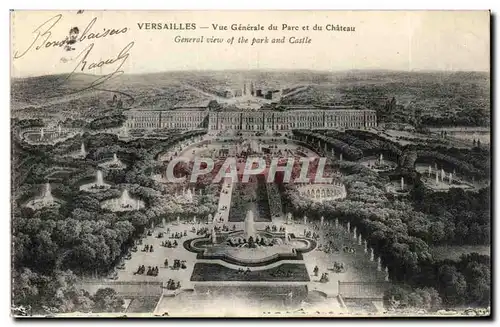 Ansichtskarte AK Versailles Vue Generale du Parc et du Chateau