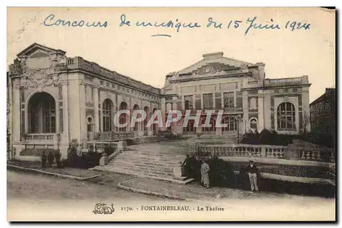 Cartes postales Fontainebleau Le Theatre Concours de musique du 15 juin 1924