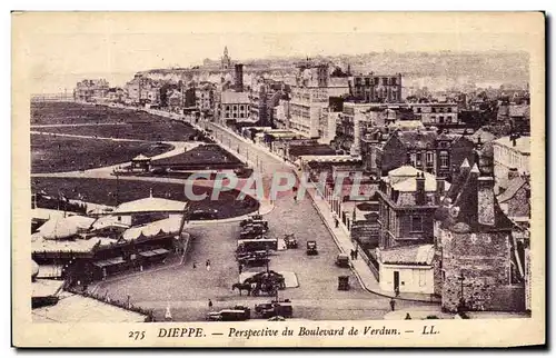 Cartes postales Dieppe Perspective du Boulevard de Verdun