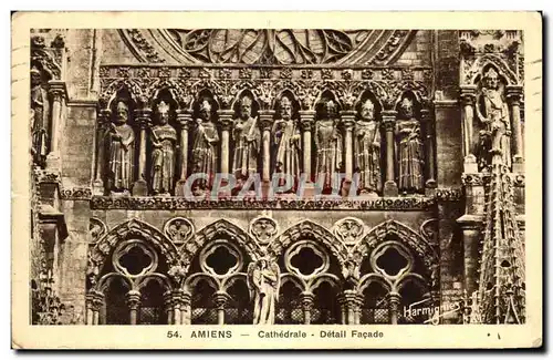 Cartes postales Amiens Cathedrale Detail Facade