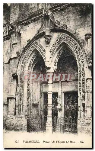 Ansichtskarte AK Valognes Portail de I&#39Eglise St Malo