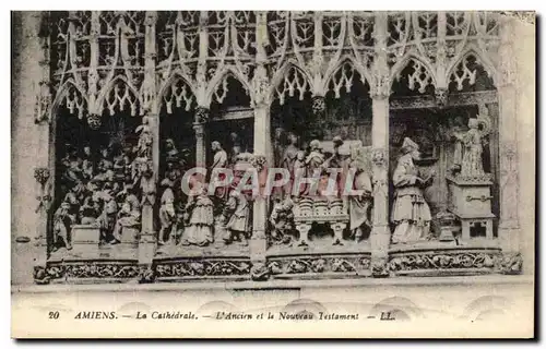 Ansichtskarte AK Amiens La Cathedrale L&#39Ancien et la Nouveau Testament