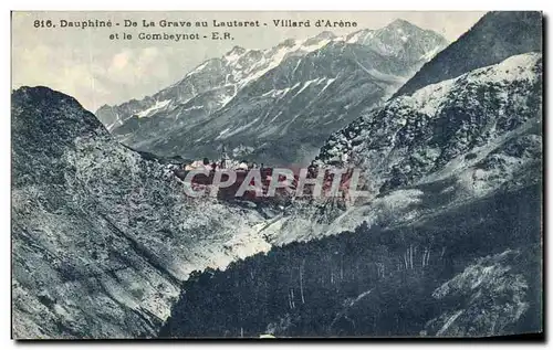 Cartes postales Dauphine De La Grave au Lauteret Villard d&#39Arene et le Combeynot