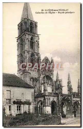 Cartes postales St Pere sous Vezelay de I'Eglise Facade principale
