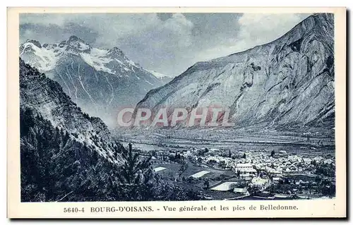 Ansichtskarte AK Bourg D&#39Oisans Vue generale et les pics de Belledonne