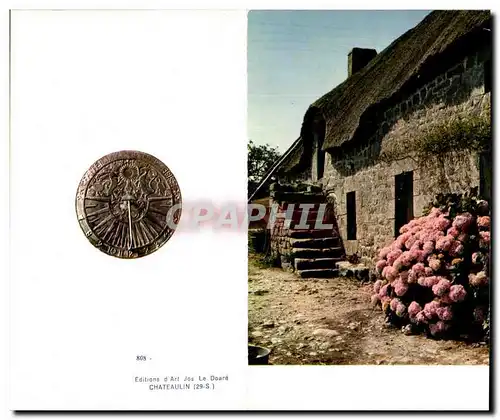 Cartes postales moderne Voeux Maison bretonne Bretagne