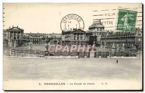 Cartes postales Versailles La Facade Du Palais