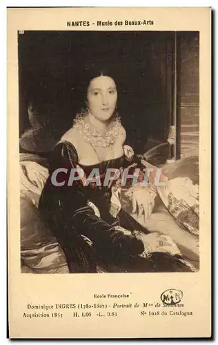 Cartes postales Nantes Musee Des Beaux Arts Ingres Portrait de Mme de Senonns