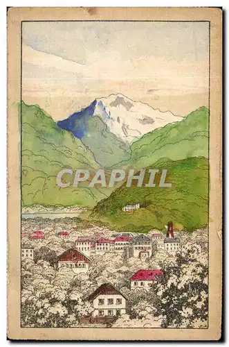 Ansichtskarte AK Fantaisie Paysage dans les montagnes