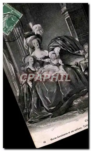 Cartes postales Fantaisie Marie Antoinette et ses enfants Vigee lebrun