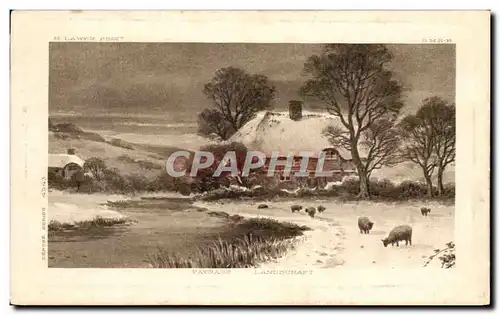 Cartes postales Fantaisie paysage Moutons