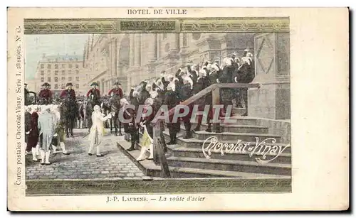 Cartes postales Fantaisie Hotel de ville Laurens La voute d&#39acier Chocolat Vinay