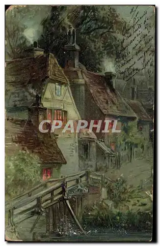 Cartes postales Fantaisie Maison de village