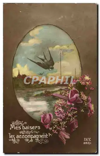 Cartes postales Fantaisie Hirondelle