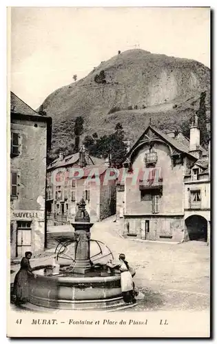 Cartes postales Murat Fontaine Et Place Du Planol