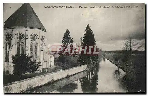 Cartes postales Nogent le Rotrou Vue sur l&#39Huisne et l&#39Abside de l&#39Eglise Saint