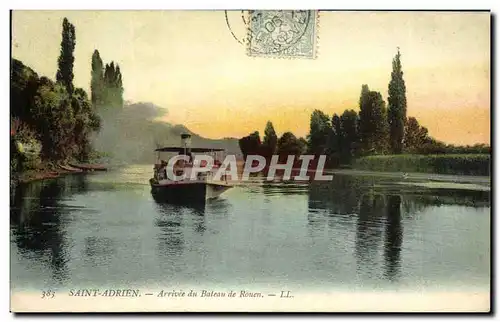 Cartes postales Saint Adrien Arrivee Du Baleau De Rouen