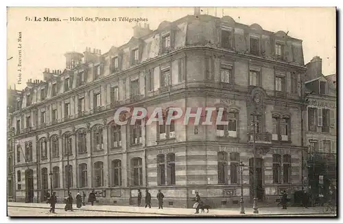 Cartes postales Mans Hotel des Postes et Telegraphes