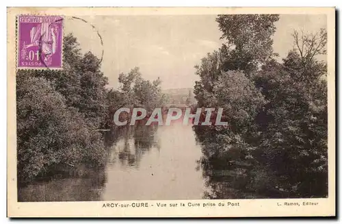 Ansichtskarte AK Arcy sur Cure Vue sur la Cure prise du pont