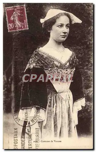 Cartes postales Costume de Vannes Folklore Costume