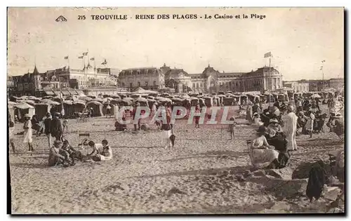 Ansichtskarte AK Trouville Reine Des Plages Le Casino et la Plage