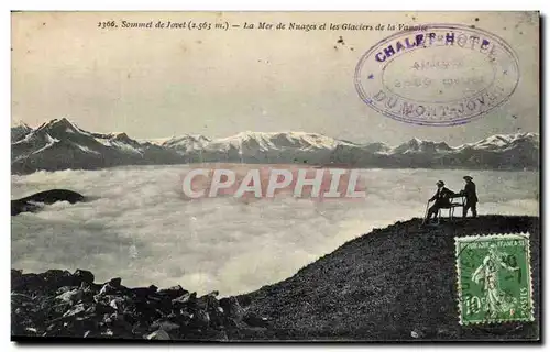 Cartes postales Sommet de Jovet La Mer de Nuages Et les Glaciers de la Vanoise