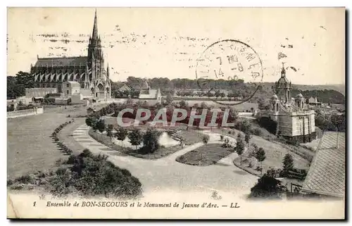 Ansichtskarte AK Ensemble de Bon Secours et le Monument de Jeanne d&#39Arc