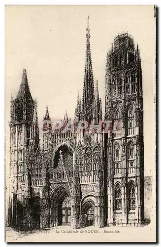 Cartes postales La Cathedrale de Rouen Ensemble