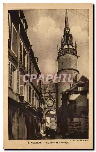 Cartes postales Auxerre La Tour de L'Horloge