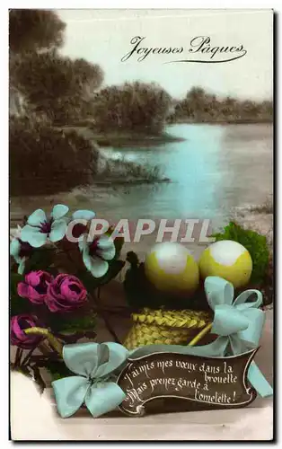 Cartes postales Fantaisie Paques oeufs