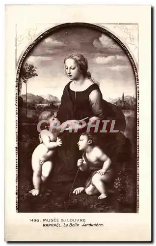 Cartes postales Musee du Louvre Paris Raphael La belle jardiniere