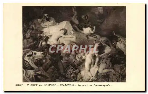 Ansichtskarte AK Fantaisie Musee du Louvre Delacroix la mort de Sardanapale