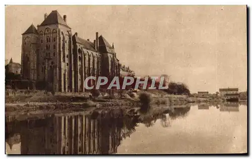 Ansichtskarte AK L&#39Abbaye De Solesmes Vue de le Rive droite de la Sarthe