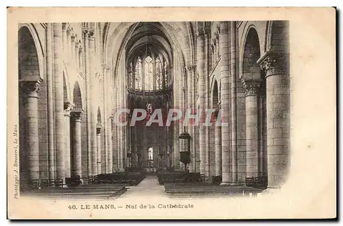 Cartes postales Le Mans Nef de la Cathedrale