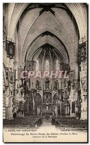 Ansichtskarte AK Pelerinage de Notre Dame du Chene Interieur de la Basilique