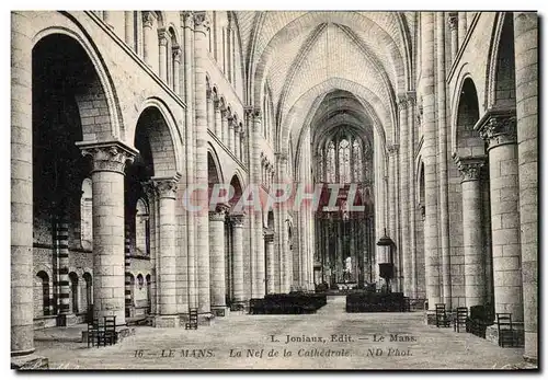 Cartes postales Le Mans La nef de la Cathedrale