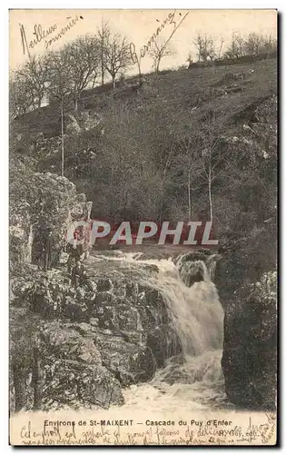 Ansichtskarte AK Environs De St Maixent Cascade du Ouy d&#39Enter