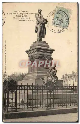 Cartes postales Le Creusot Statue De M Eugene Schneider Erigee En 1878