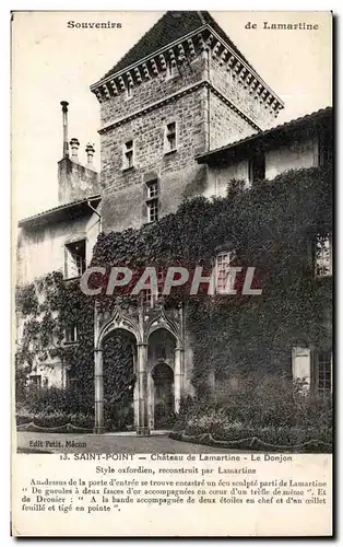 Cartes postales Saint Point Chateau De Lamartine Le Donjon