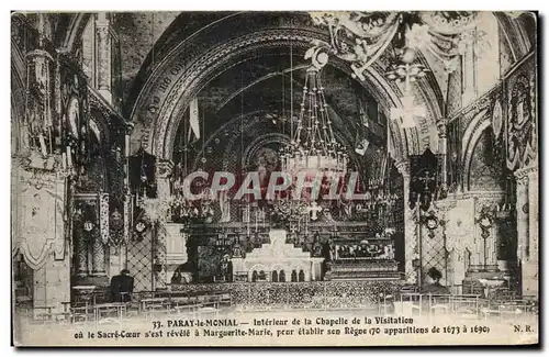 Ansichtskarte AK Paray Le Monial Interieur De La Chapelle De La Visitation Ou Le Sacre Coeur S&#39est Revele A Ma