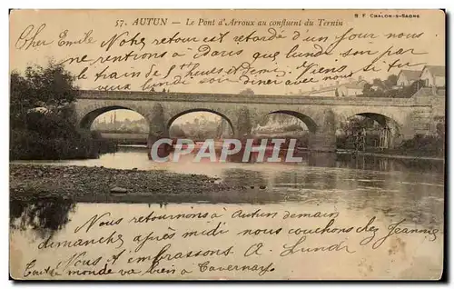 Ansichtskarte AK Autun Le Pont d&#39Arroux Au Confiuent Du Ternin