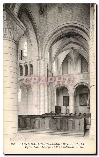 Cartes postales Saint martin De Boscherville Eglise Saint Georges interieur